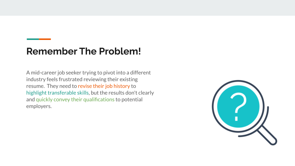 Workshop Restate the Problem Statement Page